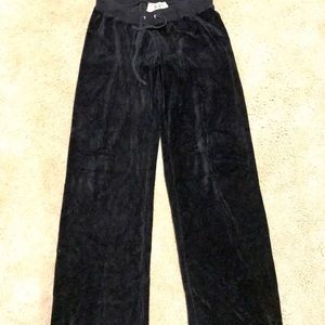 Juicy couture velour black pants